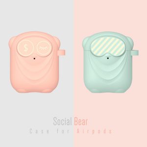 for airpods case shockproof cases cover portable protective silicone & tpu skin cute cover case for airpods 2&1 4 colors wholesale