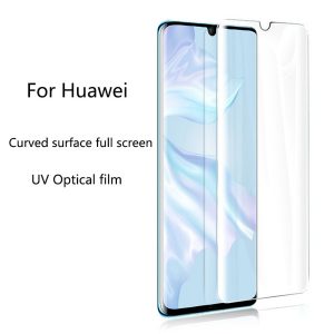 for huawei p30 pro mate20 30pro explosion-proof glass film uv full-screen curved surface optical tempered film 9h