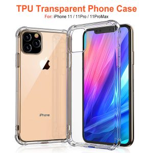 for iphone 11 2019 iphone x soft tpu phone cases shockproof back cover transparent case soft thicken clear anti-knock with opp pacakge