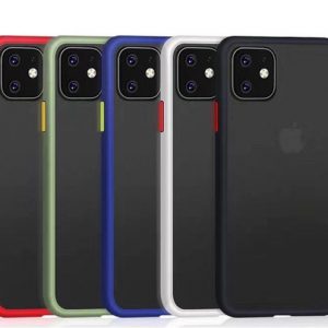 for iphone 11 matte translucent phone case skin feel back cover contrast color shockproof protector for apple 11 pro x xr xs max 7 8plus