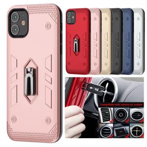 for iphone 11 pro max 2019 case mobile phone accessories car air conditioning ventclip bracket armor 2 in 1 phone case