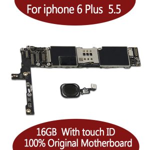 for iphone 6 plus mainboard 100% original unlocked for iphone 6 plus 16gb 64gb 128gb motherboard with touch id function good quality.