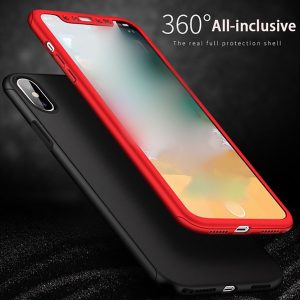 for iphone xs max phone case protective cover 360 degree full-clad matte hard shell send tempered film support 1pcs delivery