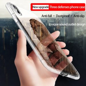 for iphone xs max phone case transparent tpu soft shell sound hole anti-fall dust support 10pcs delivery