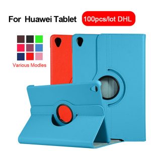 full protect rotating smart cover stand flip case for huawei mediapad c5 m6 m5 10.8 8.4 honor t5 10.0 m3 lite