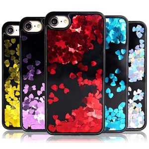 glitter liquid quickand case for iphone 6 6s 7 plus x xs max xr cover soft tpu pc shockproof cases coque