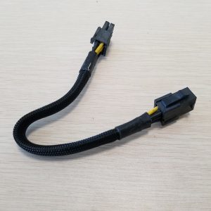 graphics card 6pin male to cpu 8pin female power supply extension cable with net cover 10cm