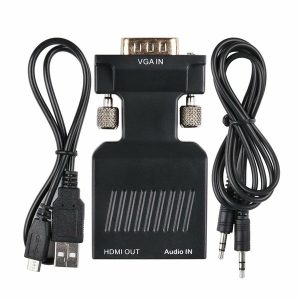 hd vga to hdmi converter hdtv 1080p av audio video cable adapter for pc stb up dvd with power usb dc / 3.5mm jack audio cable