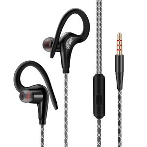 hifi subwoofer stereo ear-hook headphone dm500 new sports earphone mobile music headset with microphone