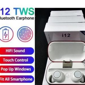 i12 tws bluetooth 5.0 wireless bluetooth headphones support earphones colorful touch control wireless headset earbuds