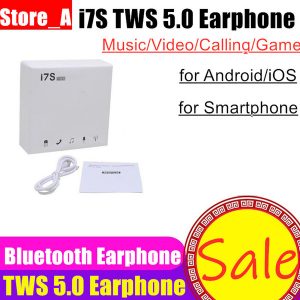 i7s tws 5.0 earphone wireless bluetooth headphones earbuds with charging box twins mini bluetooth earbuds for iphone 11 x ios android 200pcs