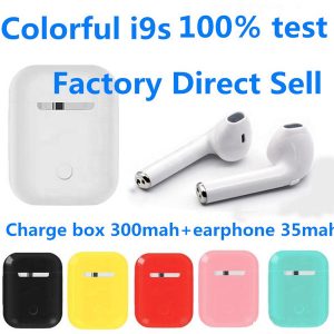 i9s tws wireless bluetooth 5.0 earphone headphone with pop up window stereo tws earbuds for all phone with charging box