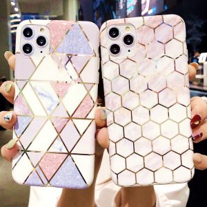 imd laser marble geomtry design dazzling case for iphone 11 pro max 6 7 8 plus xr xs x