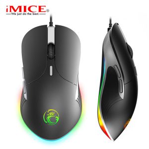 imice x6 usb wired gaming mouse 6 buttons 6400dpi rgb led optical wired cable gamer mouse for computer lapprofessional game mice