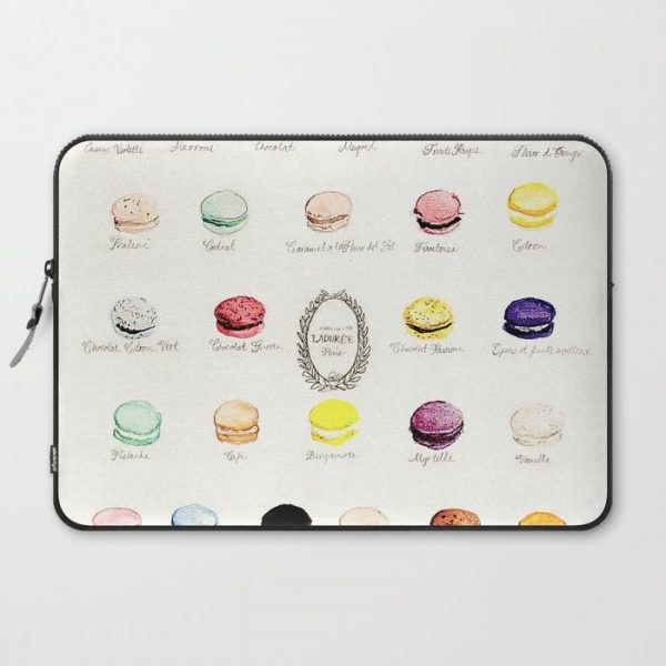 laduree macaron menu Computer Cover by Huntleigh - Laptop Sleeve - 15"