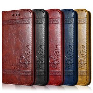 leather flip wallet phone case for iphone x xs xr xs max 6 6s 7 8 plus 5 5s se for iphone x xr xs max retro card slot phone case full cover