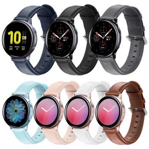 leather strap for samsung active 2 sm-r820 r830 r500 r600 r810 galaxy watch 42 active 2 wristband bracelet watch band