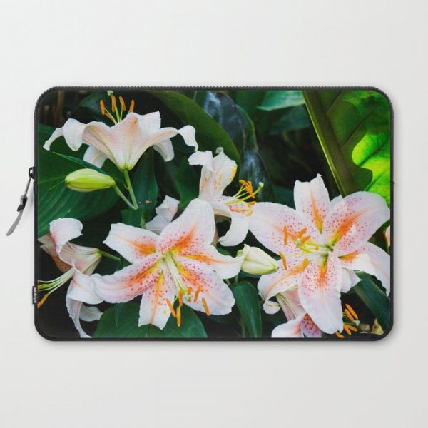 lilies and leaves Computer Cover by Georgie Chandler Photography - Laptop Sleeve - 15"