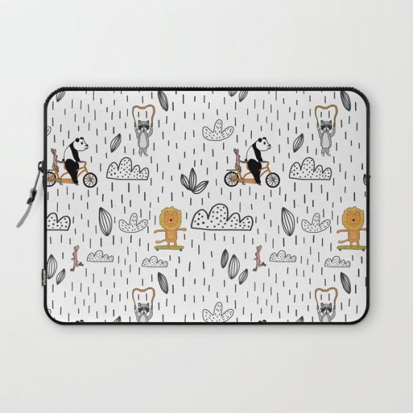 lions, raccoons, panda bears oh my Computer Cover by The Gipsy Stitch - Laptop Sleeve - 13"