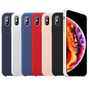 liquid silicone gel rubber ultra-thin back cover case for iphone x xr xs max 7 8 6s plus with retail box no logo