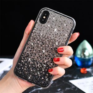 luxury gradient diamond case for iphone 11 pro max bling glitter phone cover for iphone xs xr 8 7 plus