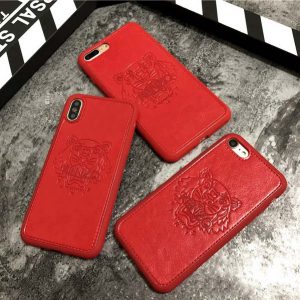 luxury phone case for iphonexsmax xr xs/x 7p/8p 7/8 fashion leather stamping designer protective brand red back cover wholesale