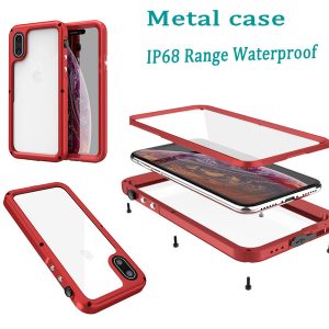 luxury waterproof metal mobile phone case for iphone x xr xs max 11 pro max phone cases fashion fall proof and dustproof