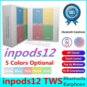 macaron 5 color inpods 12 inpods12 i12 bluetooth wireless tws earphone pop up window touch control sport earbuds sport music headphone cheap