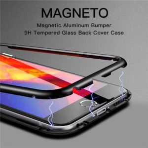 magnetic adsorption case for iphone 11 pro max x xs oneplus 7 pro + plus huawei s10 note 10 pro tempered glass +built-in magnet ultra cover