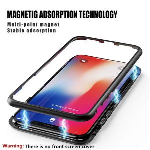 magnetic adsorption metal frame tempered glass back magnet cases cover for iphone 6 6s 7 8 plus xr xs max samsung galaxy s10