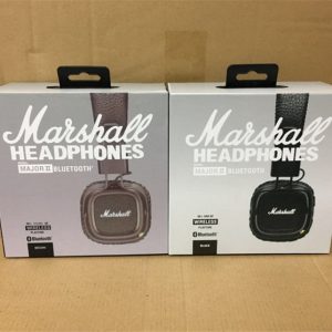 marshall major ii 2.0 wireless bluetooth black brown headphones dj studio beat headset earphone deep super bass noise isolating headphone