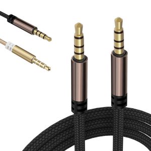 metal aux jack headphone earphones audio 1m/2m/3m for iphone apple ipad ipod samsung huawei xiaomi lg mp3 speaker tablet pc all 3.5mm jack