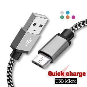 micro usb cable 1m 2m 3m nylon braided fast charging data charger cord for samsung huawei xiaomi android microusb phone cable