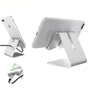 mobile phone bracket aluminum alloy desksupport plate lazy person charging mobile phone seat metal bracket