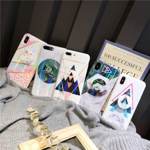 new arrivals laser marble design phone case for iphone xs max xr x 8 7 6 plus soft tpu phone cases with bracket