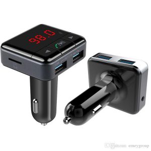 new handsbc12b wireless bluetooth car kit fm transmitter radio support u disk mp3 player phone app control car charger