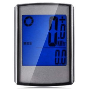 new lcd display water resistant wireless cycle computer speedometer odometer with digital clock bicycle bike accessory