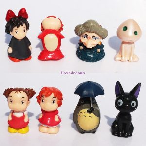 new sale miyazaki hayao figure my neighbor totoro ponyo spirited away no phone keychains figures 8 pcs set kids gift