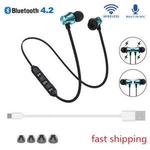 new xt11 magnet sport headphones bt4.2 wireless stereo earphones with mic earbuds bass headset for samsung lg smartphones with retail box