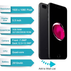 original apple iphone 7 7 plus with touch id 32gb 128gb ios10 quad core 12.0mp refurbished unlocked phone