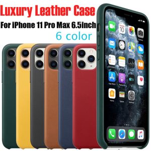 original real leather case for apple iphone 11 pro max case official luxury phone case for iphone xs max xr x with retail box