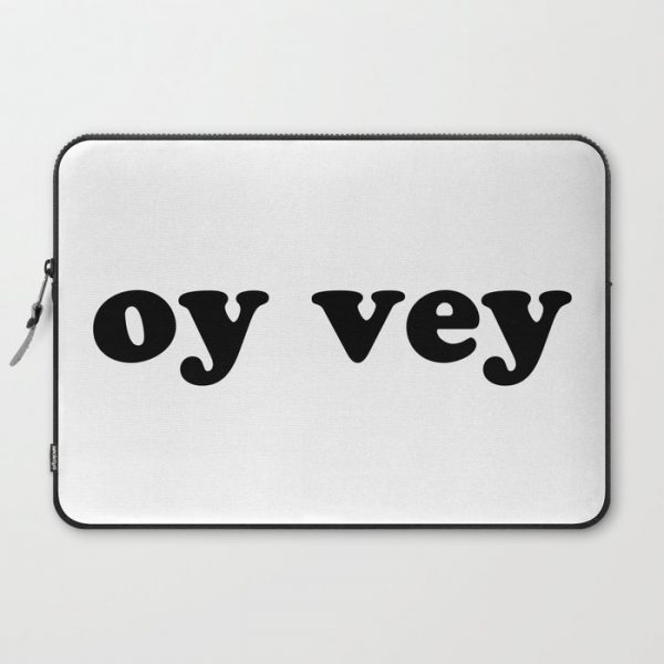 oy vey Nice Jewish Hanukkah Gifts Computer Cover by MadEDesigns - Laptop Sleeve - 15"