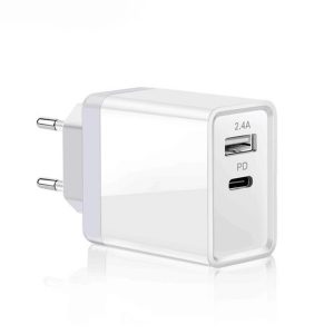 pd protocol charger 29w fast charge qc3.0 pd 5v3.1a/9v2.1a/12v1.5a fcc ce rohs certification eu us bs uk standard quick charger white