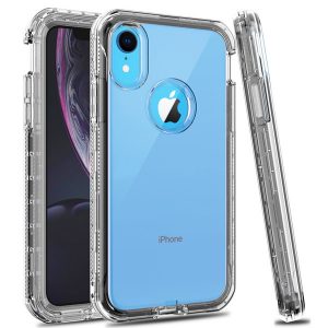 phone case for iphone xr 3 in 1 clear hybrid soft tpu bumper back cover defender case for iphone xs max