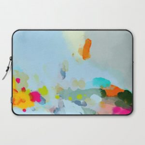 pink hill with sun ray Computer Cover by lalunetricotee - Laptop Sleeve - 15"