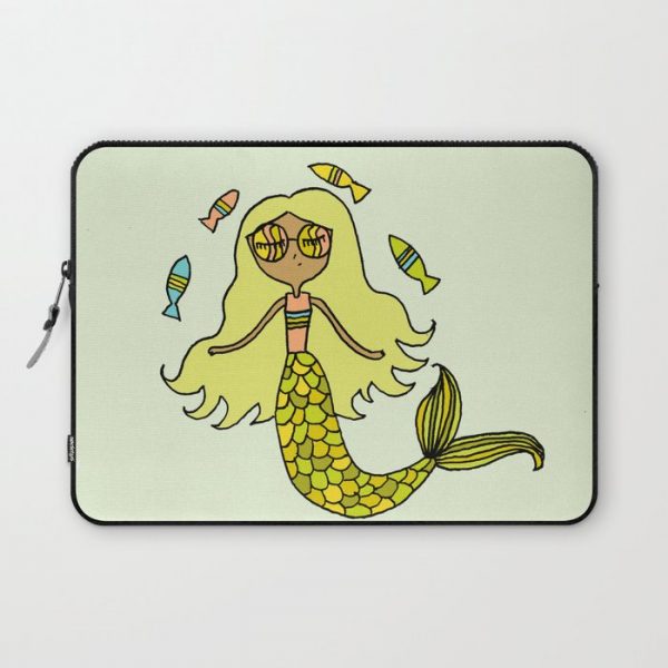 pisces mermaid life zodiac art by surfy birdy Computer Cover by surfy birdy - Laptop Sleeve - 13"