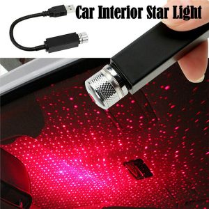 plug and play - car and home ceiling romantic usb night light party xmas usb mini led car roof lights projector lamp