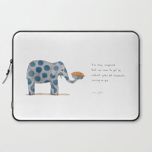 polka dot elephants serving us pie Computer Cover by Marc Johns - Laptop Sleeve - 15"