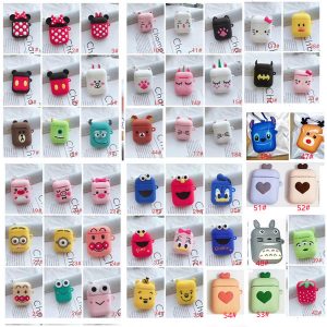 portable silicone skin shockproof airpod case iphone bluetooth earphone protective cover nice cartoon for airpods dhl