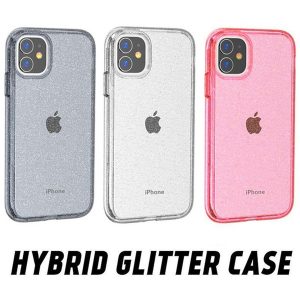 premium quality rugged hybrid soft tpu hard pc glitter shockproof clear phone case for iphone 11 pro max 11 pro xs max xr 6 7 8 plus